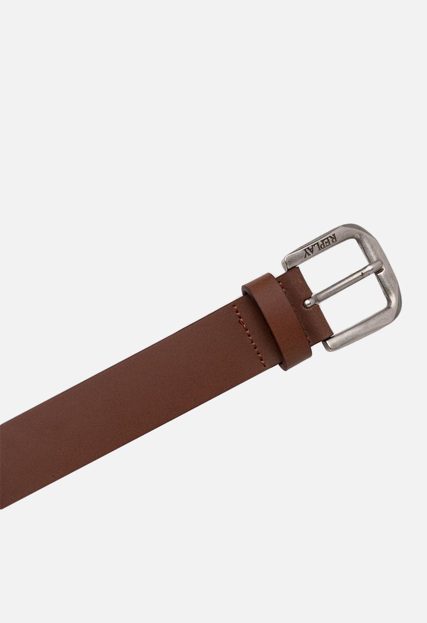 Replay - Crust Bufalo Pull-Up Leather Belt - Tan