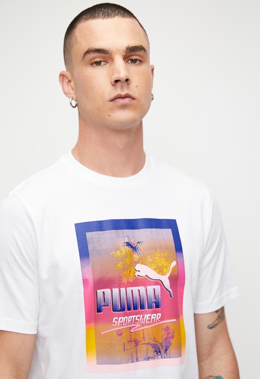 PUMA - Graphics Photoprint Tee M - Puma White