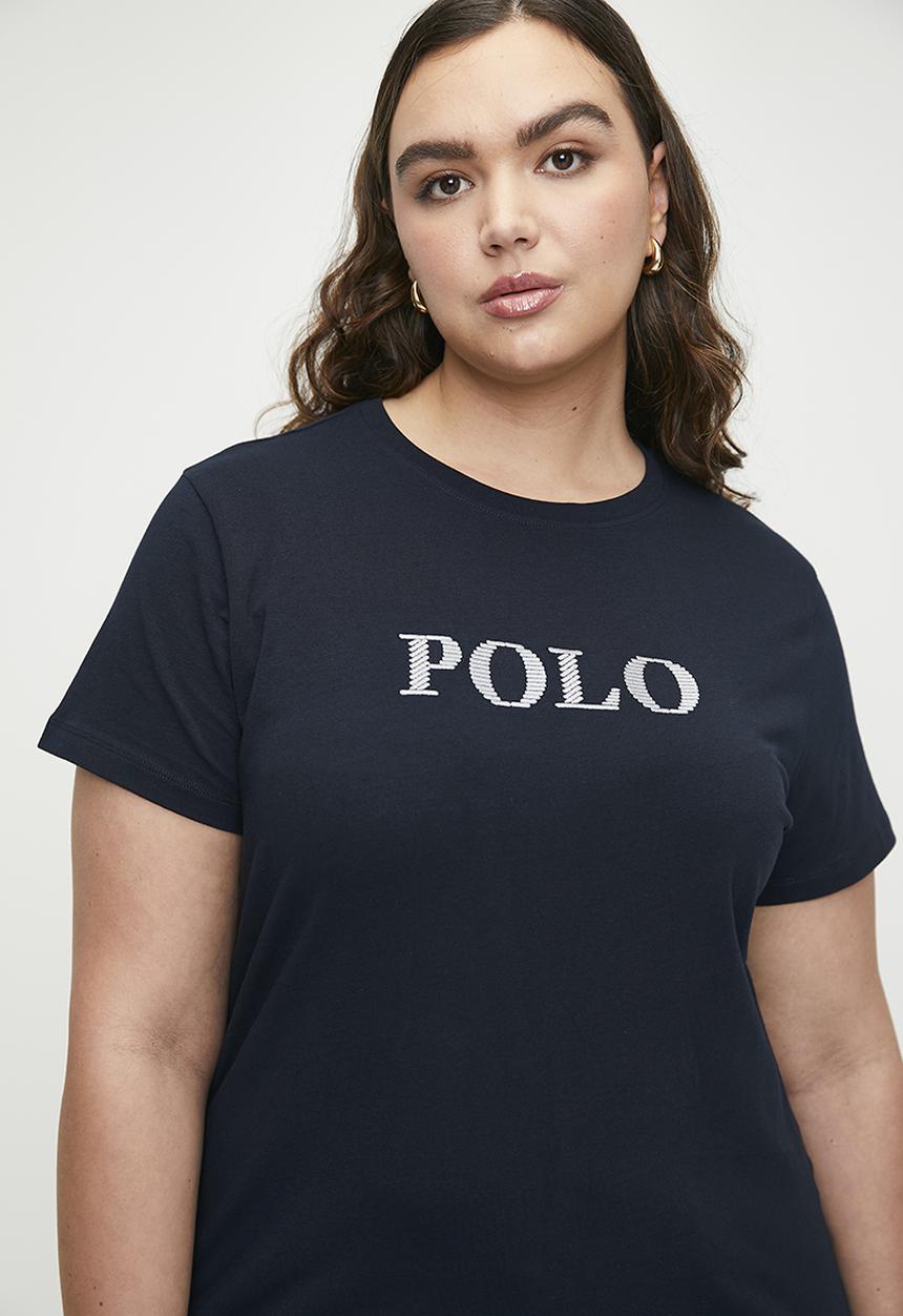 POLO - Plus Wmn Asha Embroidered Short Sleeve T-Shirt - Navy