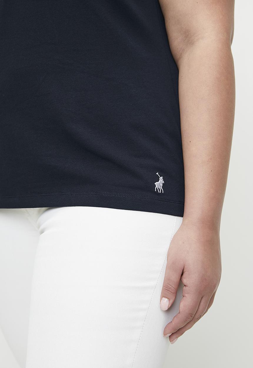POLO - Plus Wmn Asha Embroidered Short Sleeve T-Shirt - Navy