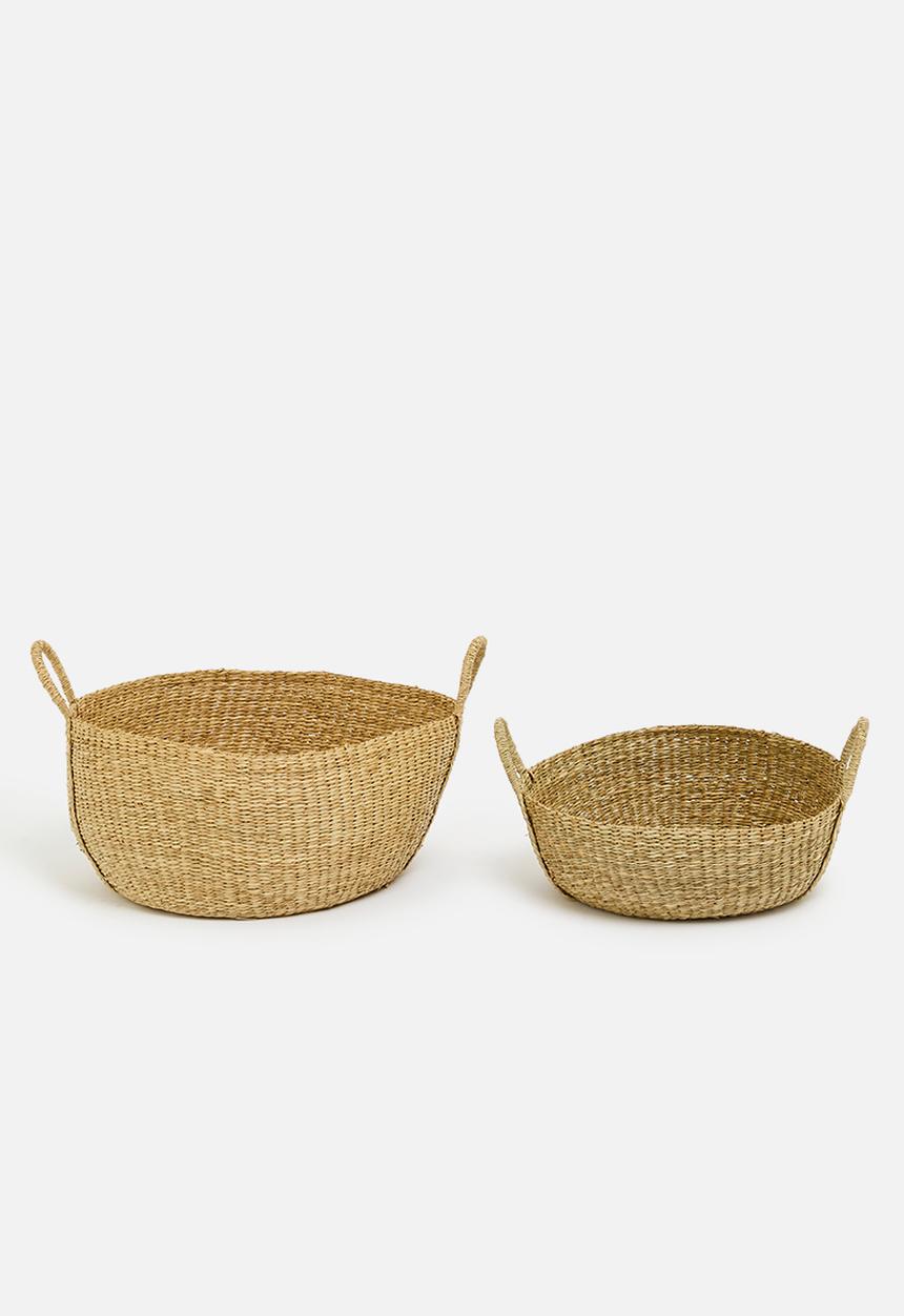H&S - Plump basket set of 2 - natural