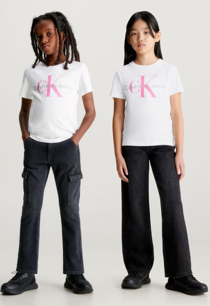 Calvin Klein - Ckjk ck monogram short sleeve T-shirt kids - bright white