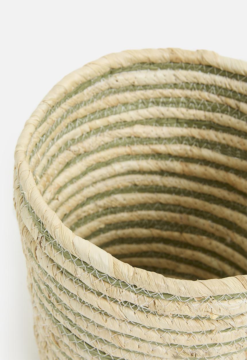 H&S - Straw Basket Set of 3