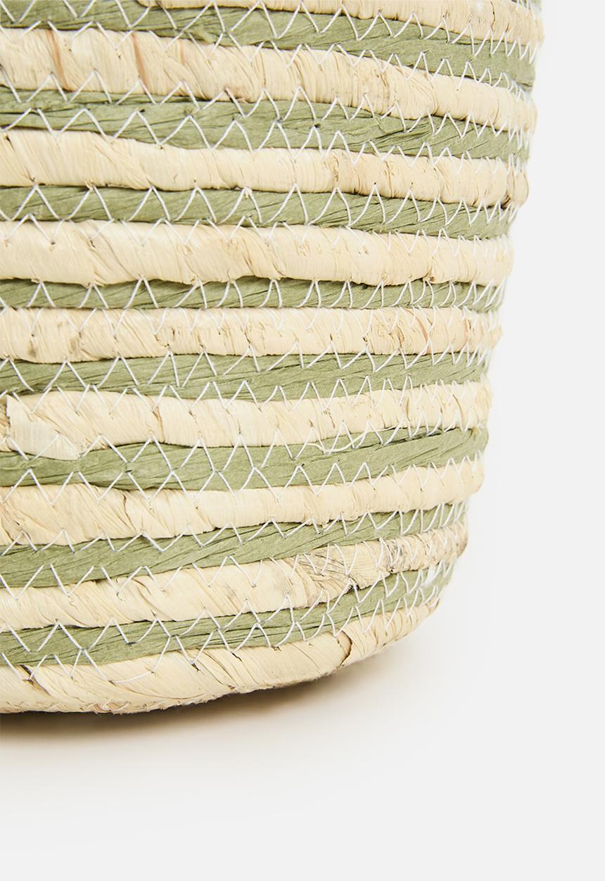 H&S - Straw Basket Set of 3