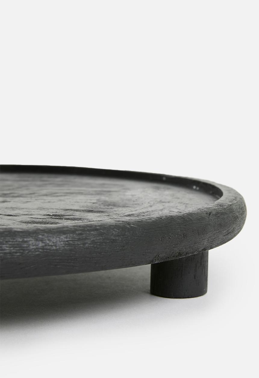 Excellent Houseware - Blanco wooden serving tray - Black