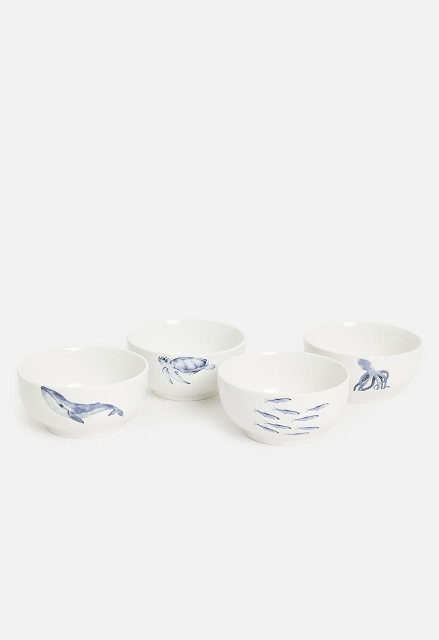 Excellent Houseware - Seaform bowls set of 4 - White