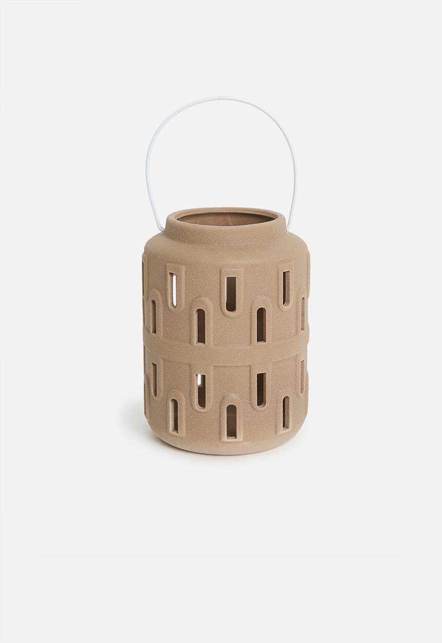 H&S - Holly lantern - Teracotta