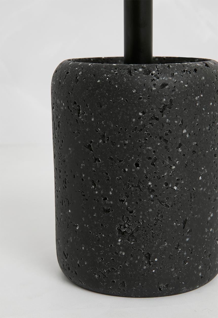 Sixth Floor - Terazzo Toilet Brush Holder - Black