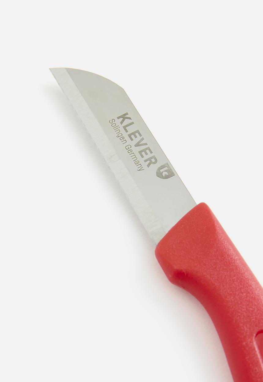 Klever - Klever Solingen Vegetable Knife, Straight Edge 6cm Blade - Red