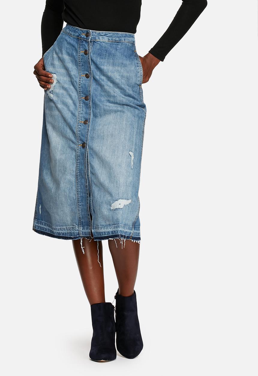 ONLY - Ashton Midi Denim Skirt
