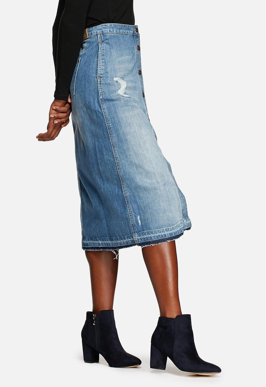 ONLY - Ashton Midi Denim Skirt