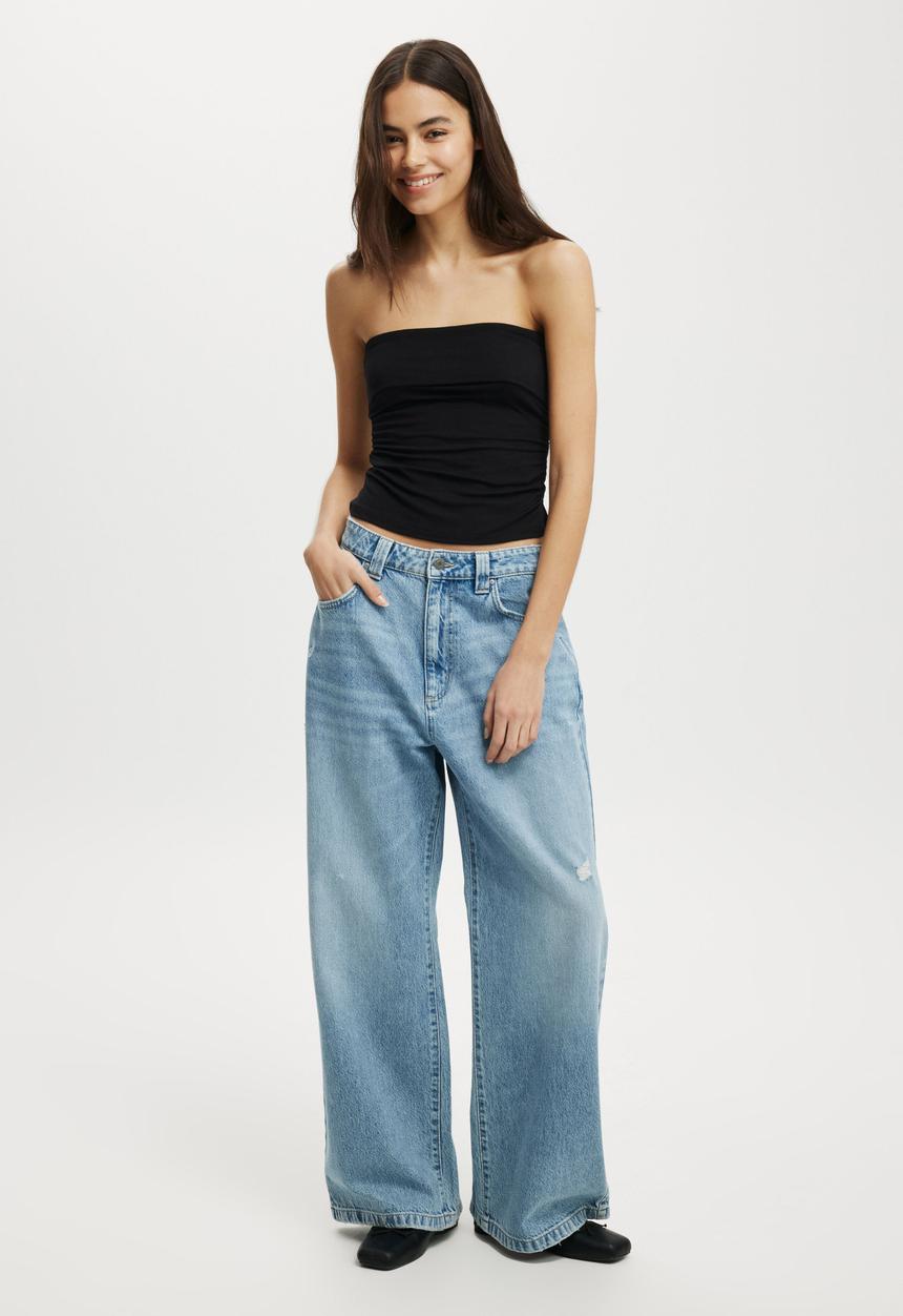 Cotton On - Rhi Gathered Tube - Black