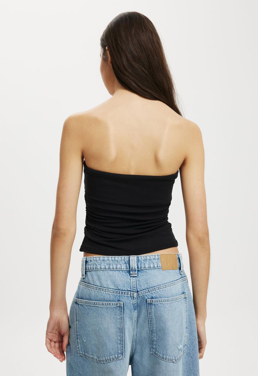 Cotton On - Rhi Gathered Tube - Black