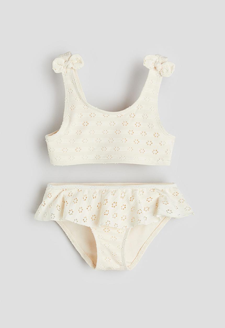 H&M - Broderie anglaise bikini - light beige