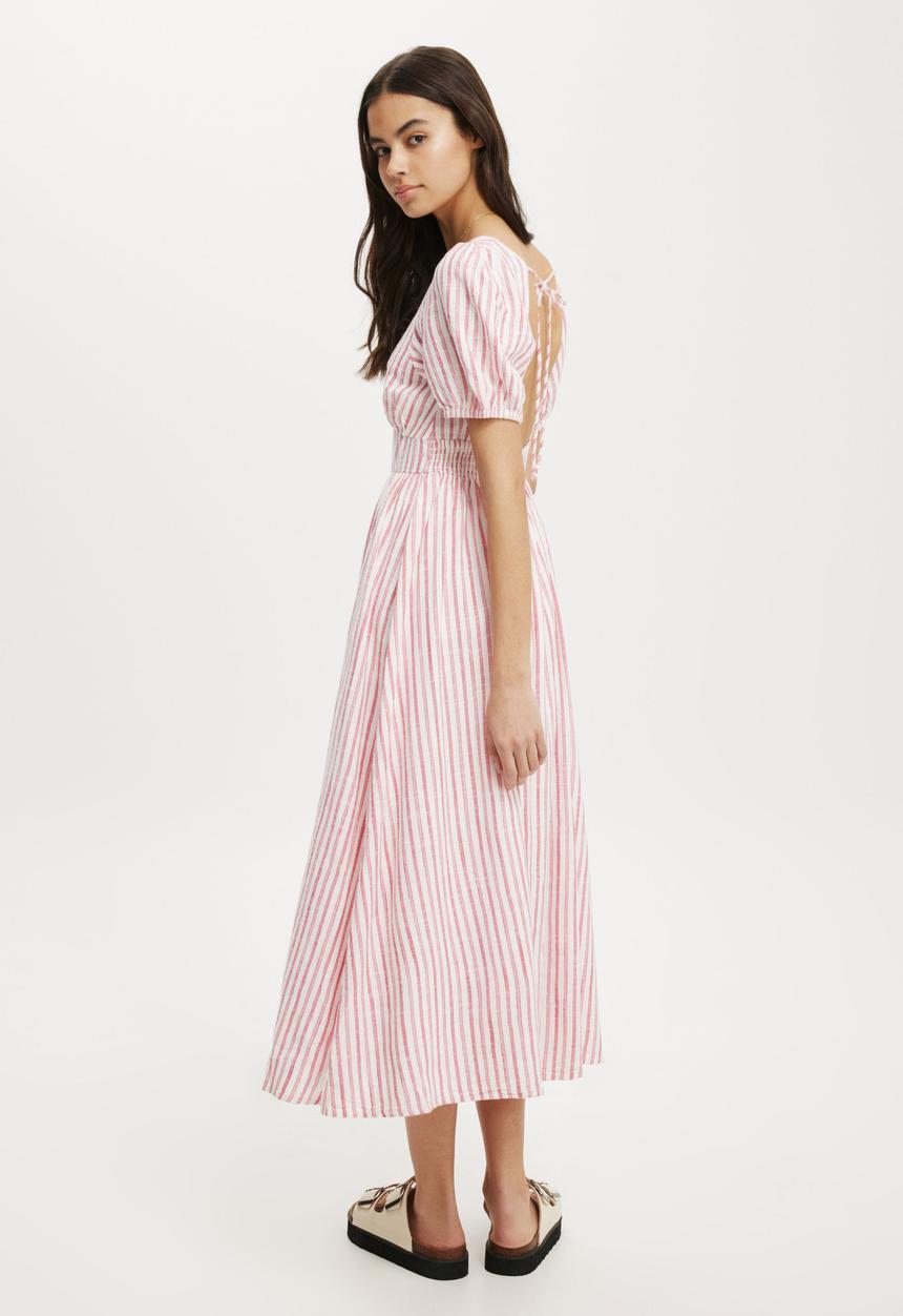 Cotton On - Tyler Maxi Dress - Red/Pink Stripe