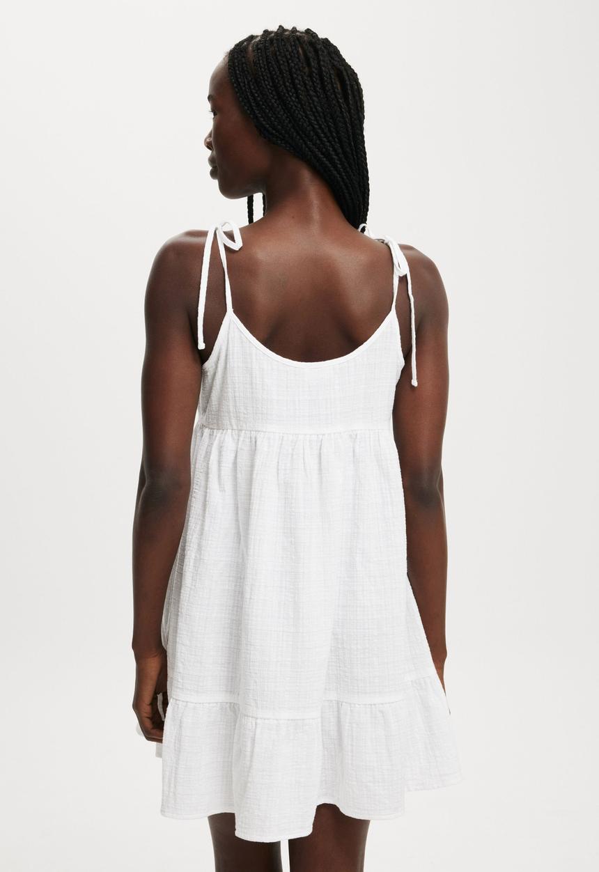 Cotton On - Sunny Babydoll Mini Dress - White