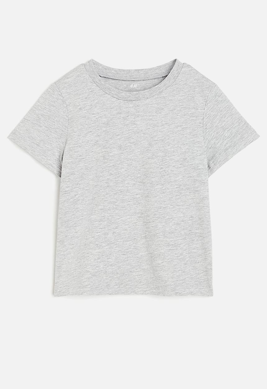 H&M - Cotton t-shirt - light grey marl 