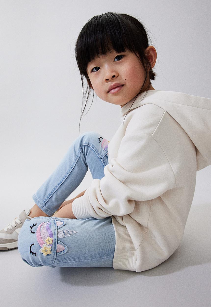 H&M - Jeggings - light denim blue unicorn