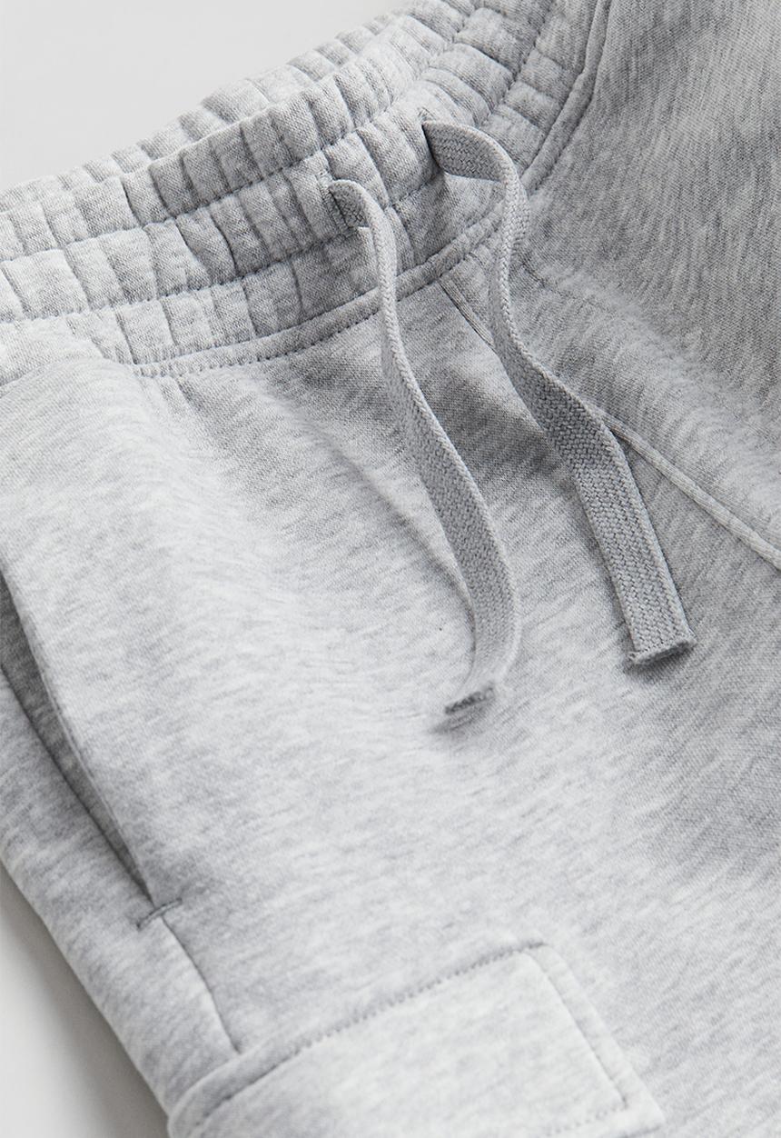 H&M - Cargo shorts - light grey marl 