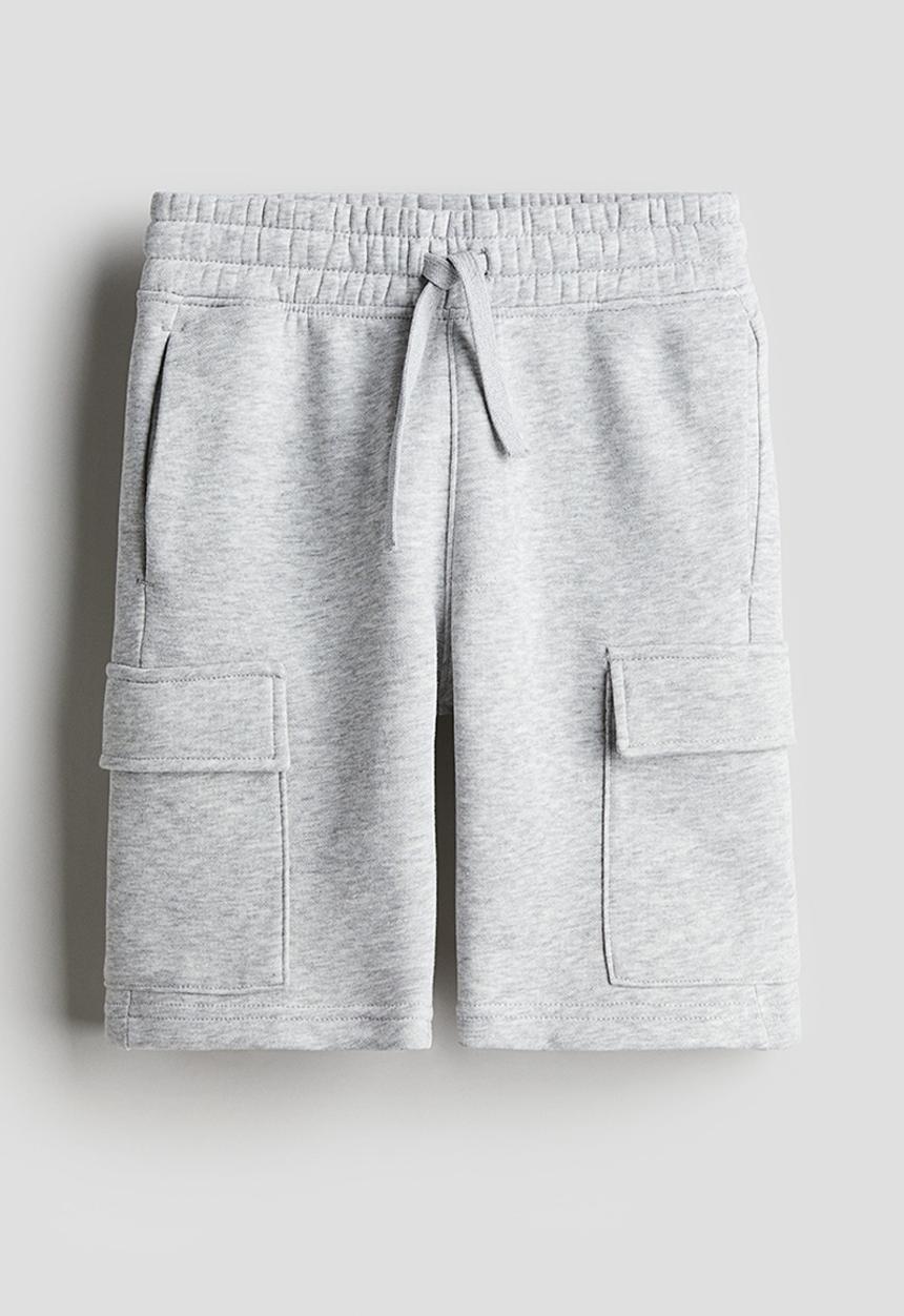 H&M - Cargo shorts - light grey marl 