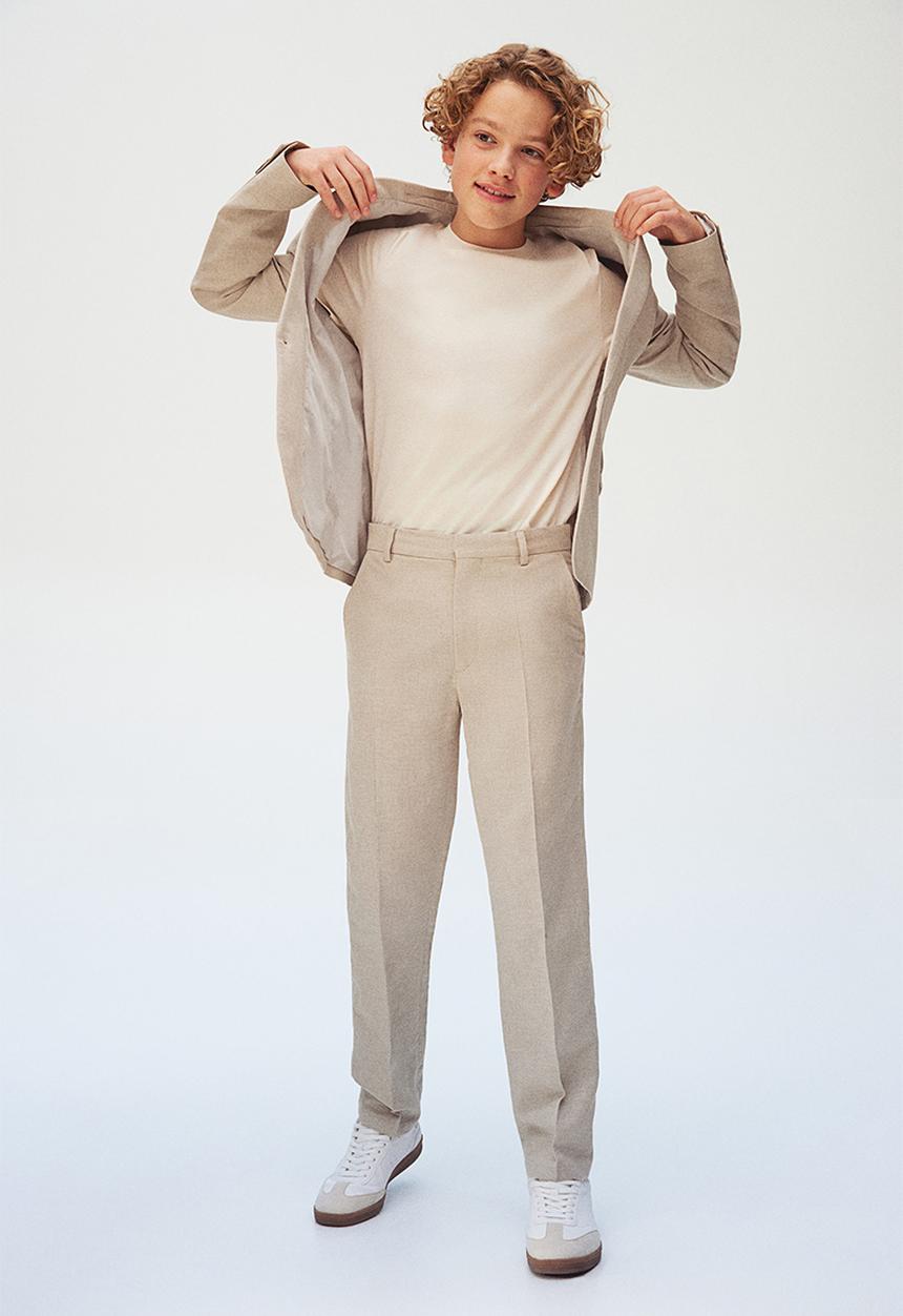 H&M - Textured suit trousers - beige