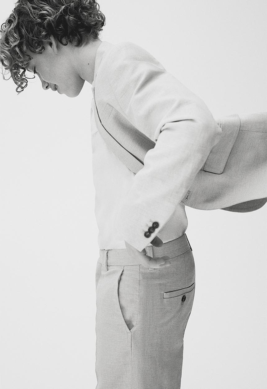 H&M - Textured suit trousers - beige