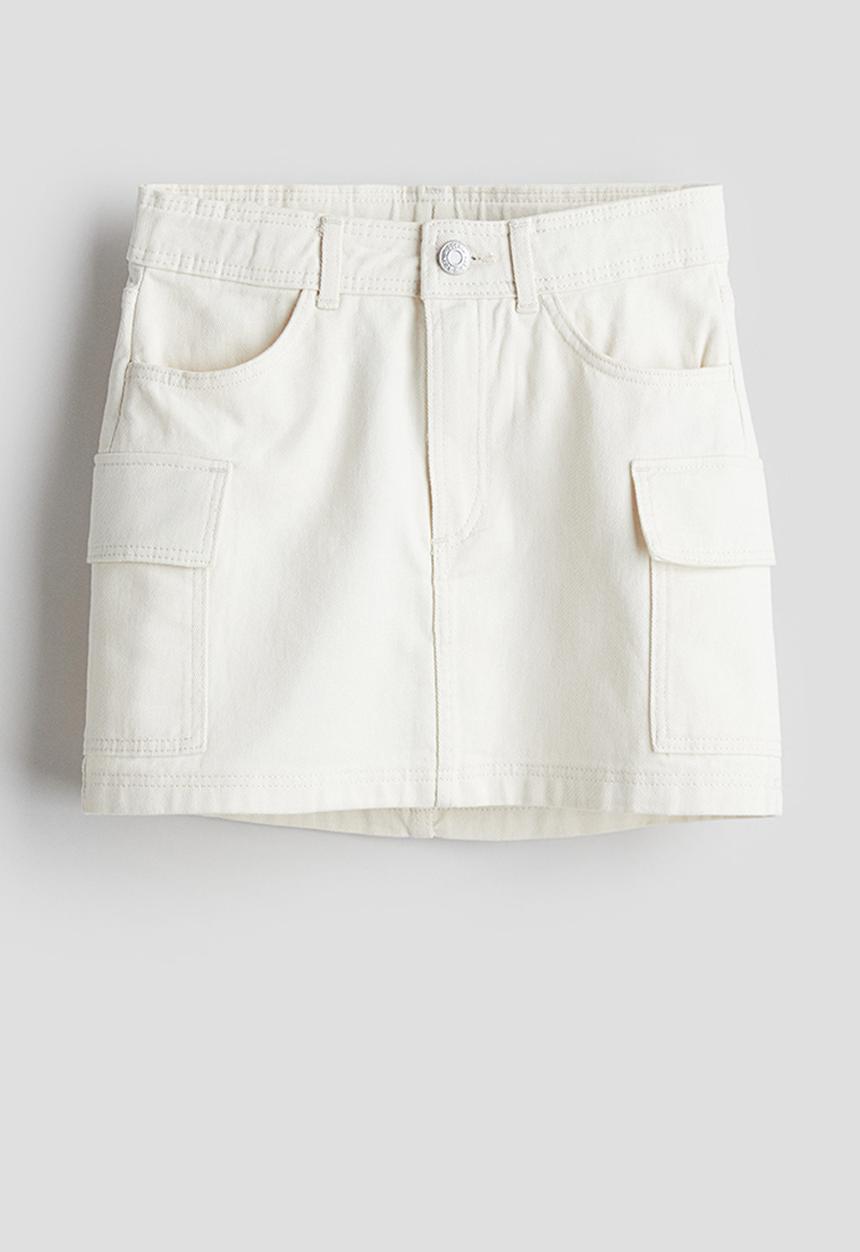 H&M - Cargo skirt - light beige