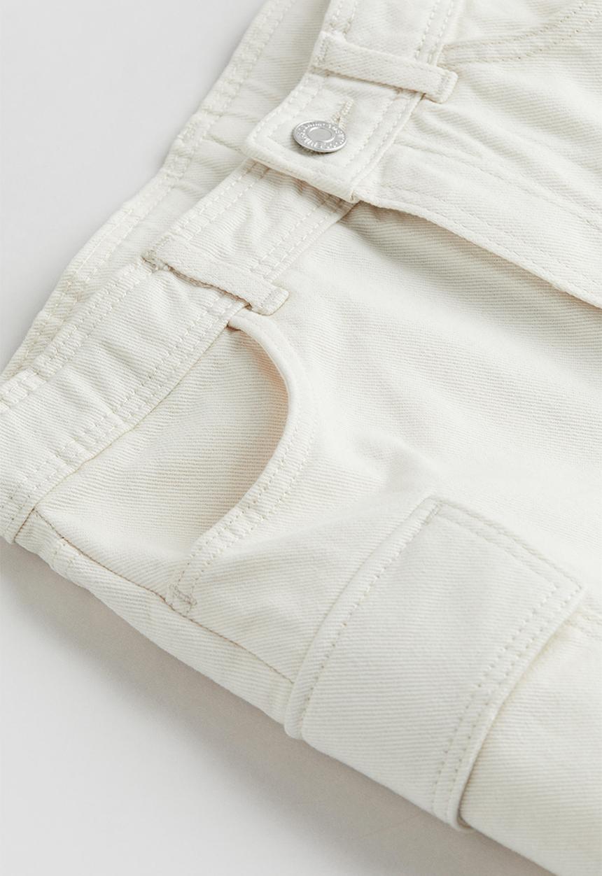 H&M - Cargo skirt - light beige