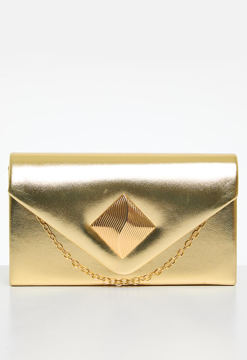 MILLA - Moonbeam metallic clutch bag-gold