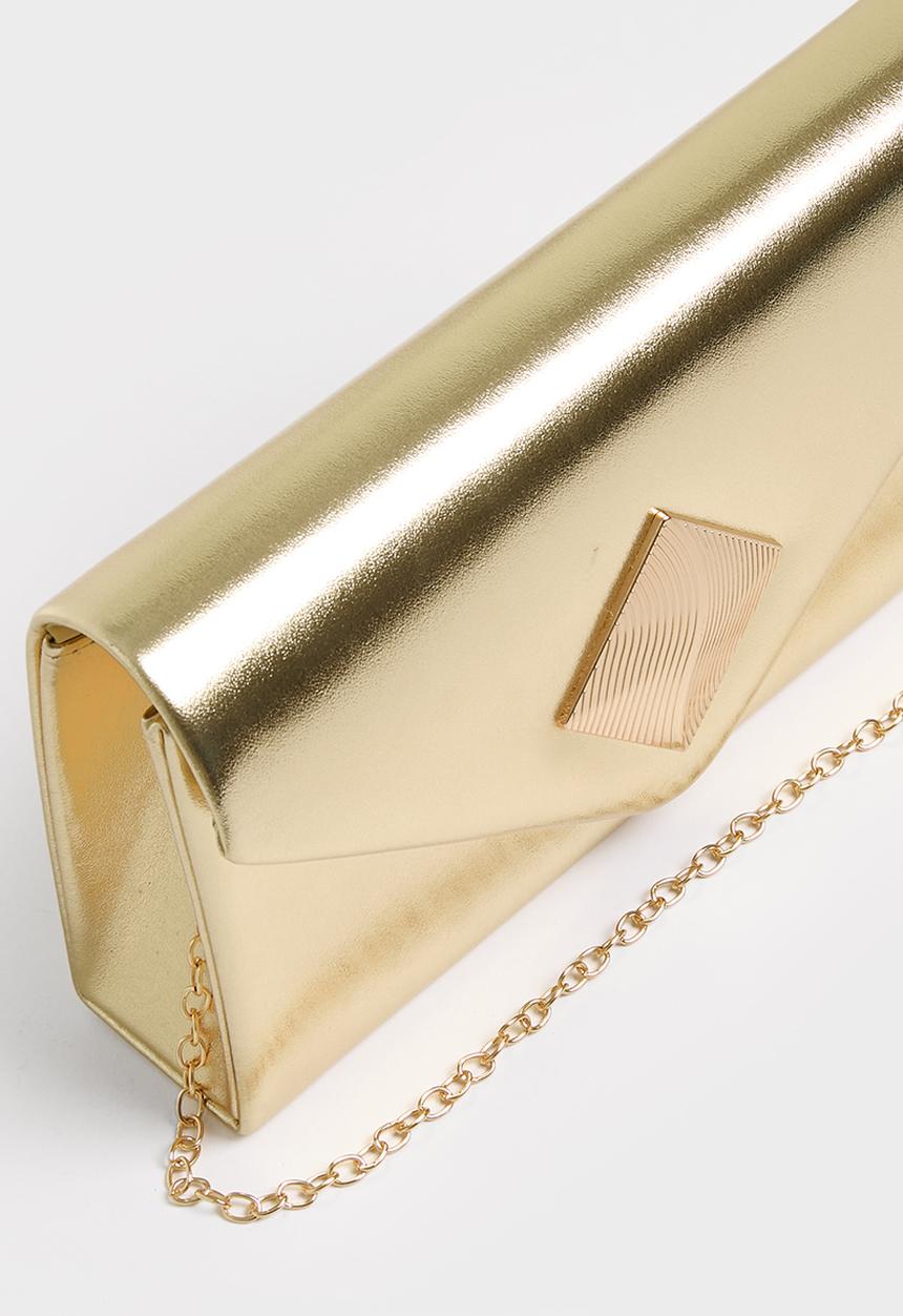 MILLA - Moonbeam metallic clutch bag-gold