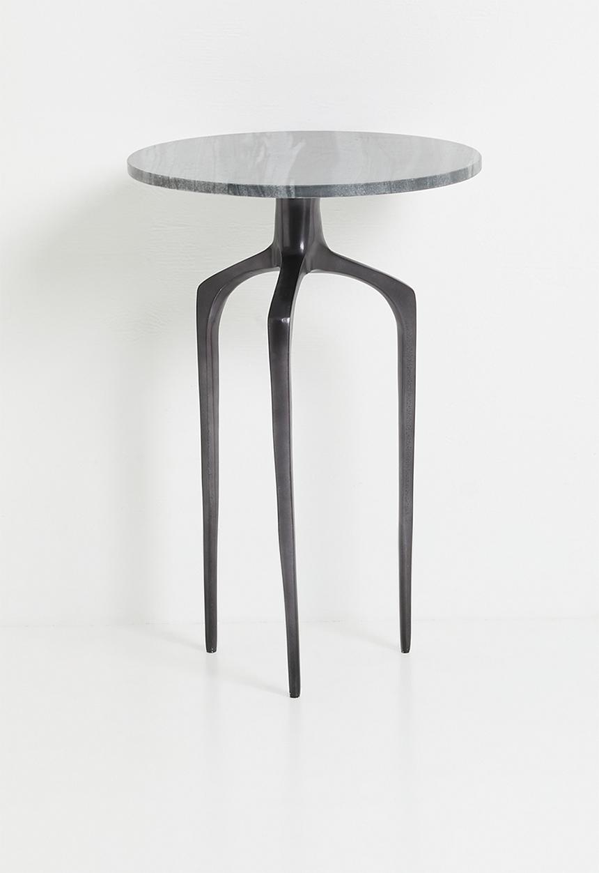 Sixth Floor - Marble round table - Black