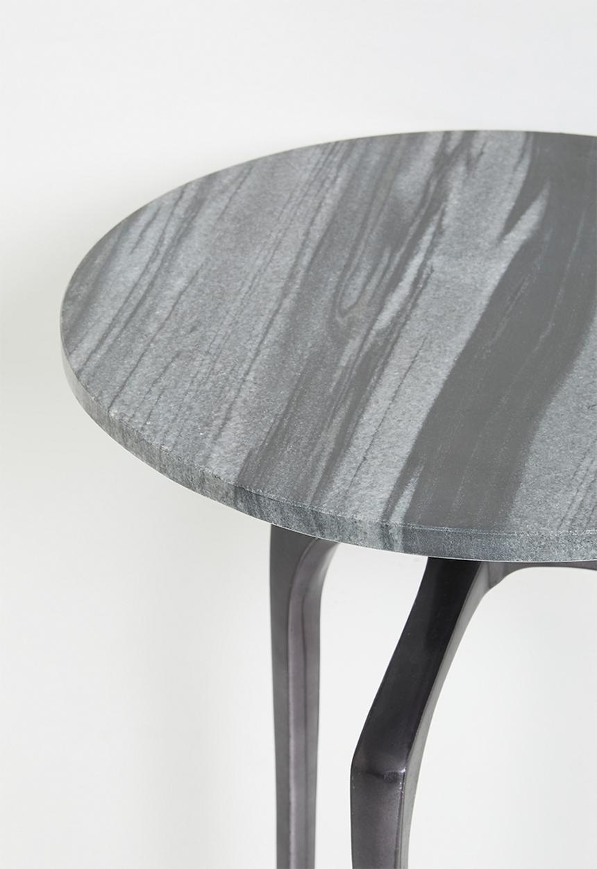 Sixth Floor - Marble round table - Black