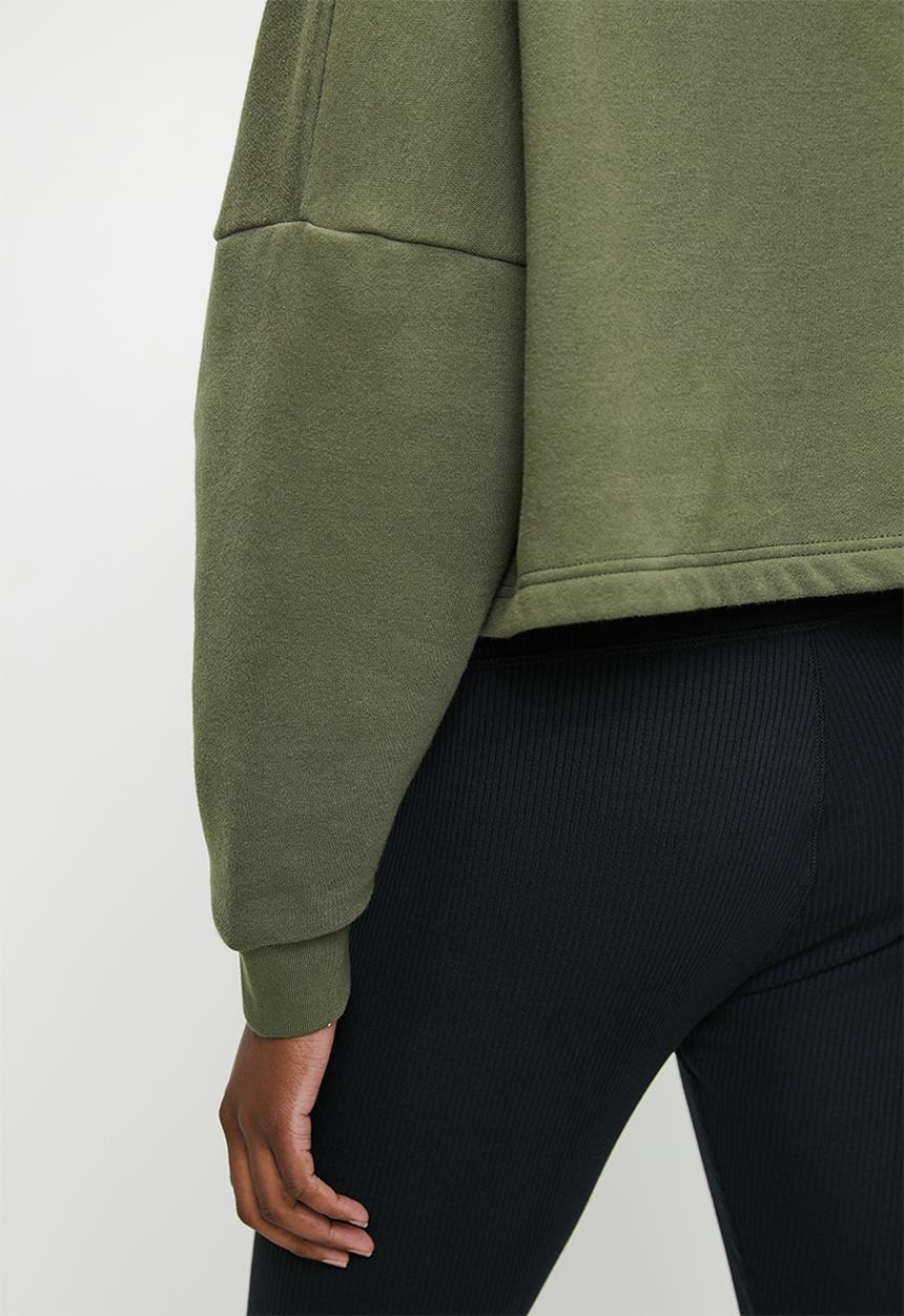 adidas Originals - Ess Half Zip Fl W - Olive Strata