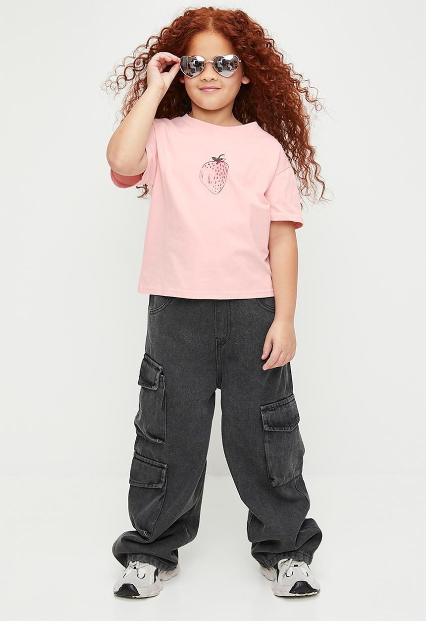 Pop Candy - Strawberry print tee - pink