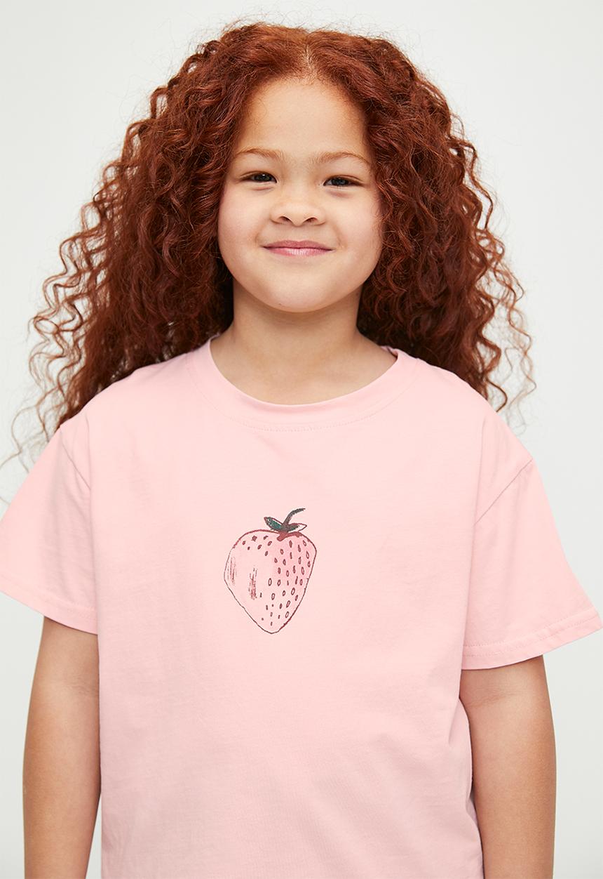 Pop Candy - Strawberry print tee - pink