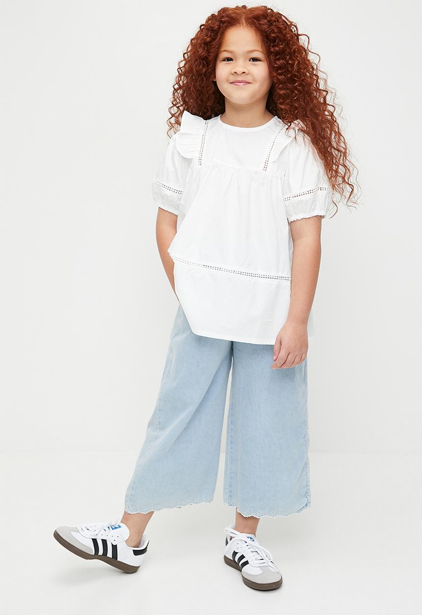 Pop Candy - Denim jeans & top set-blue & white