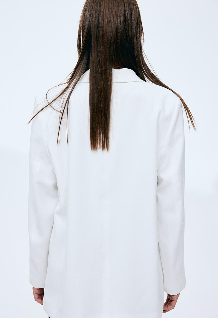 H&M - Double-breasted blazer - white