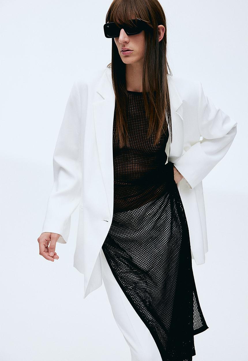 H&M - Double-breasted blazer - white