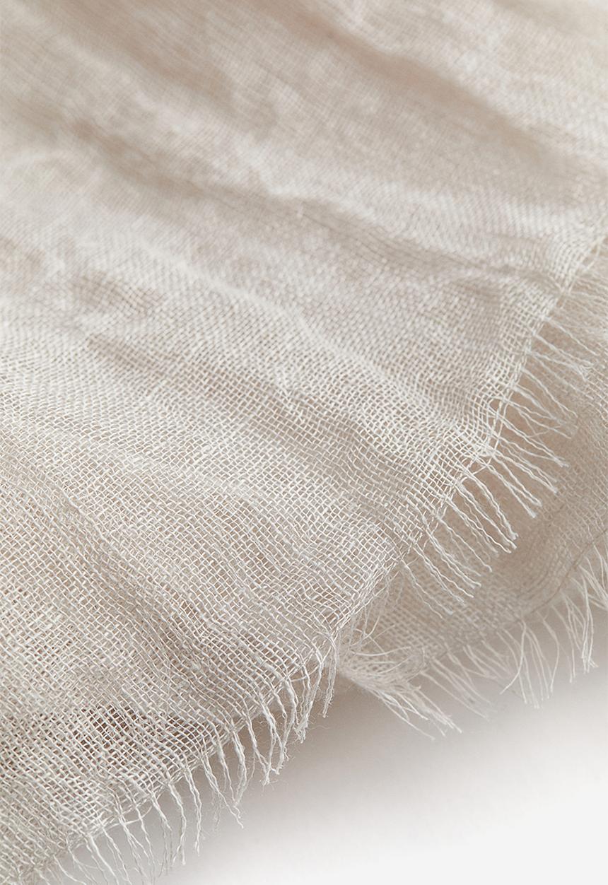 H&M - Linen scarf - light beige