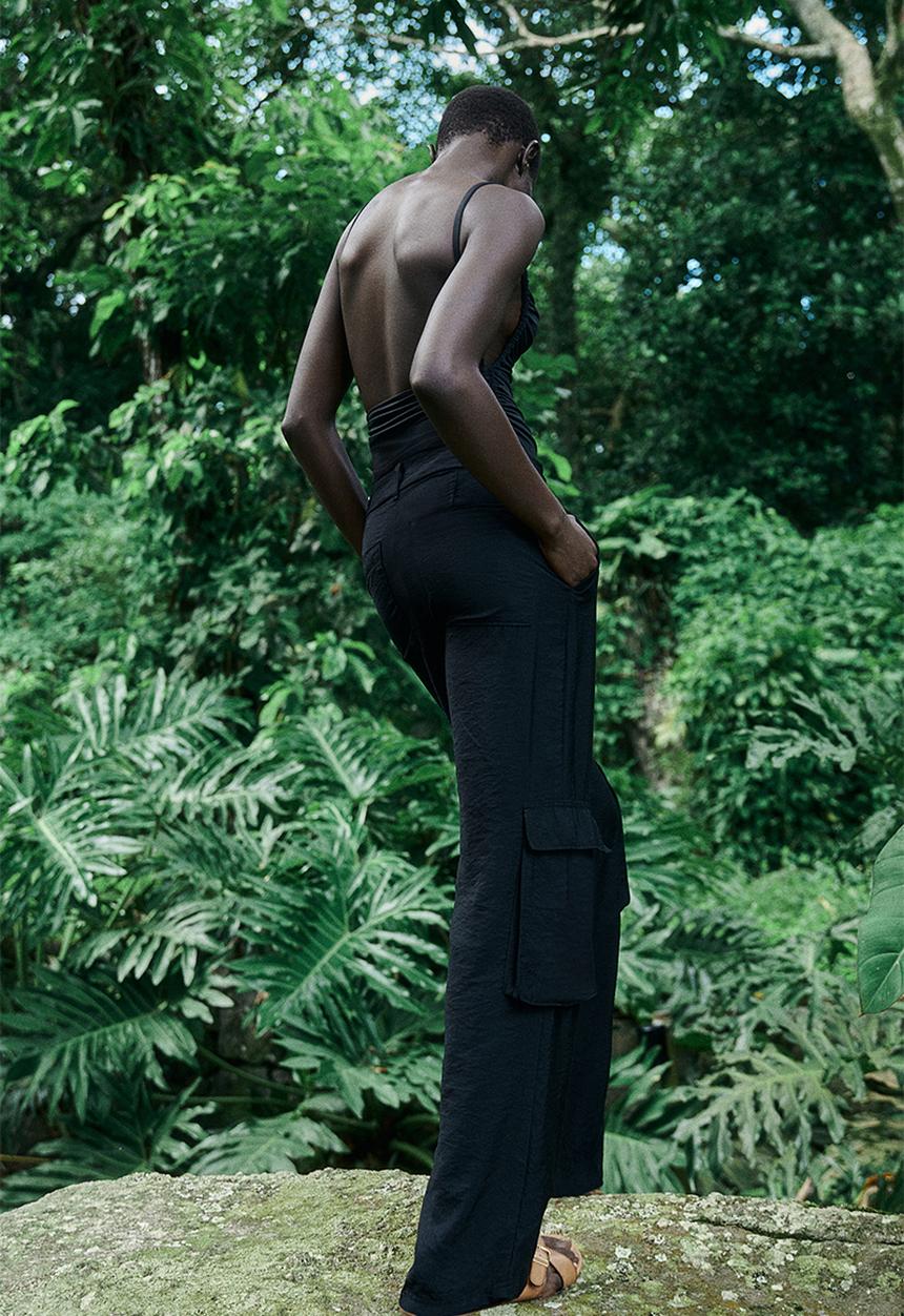 H&M - Utility trousers - black