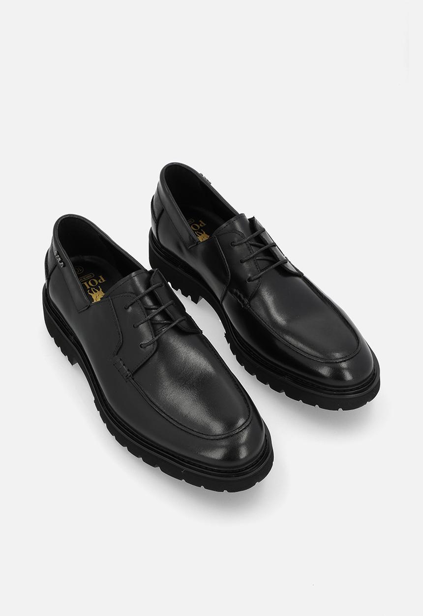 POLO - Chunky gibson lace up - black