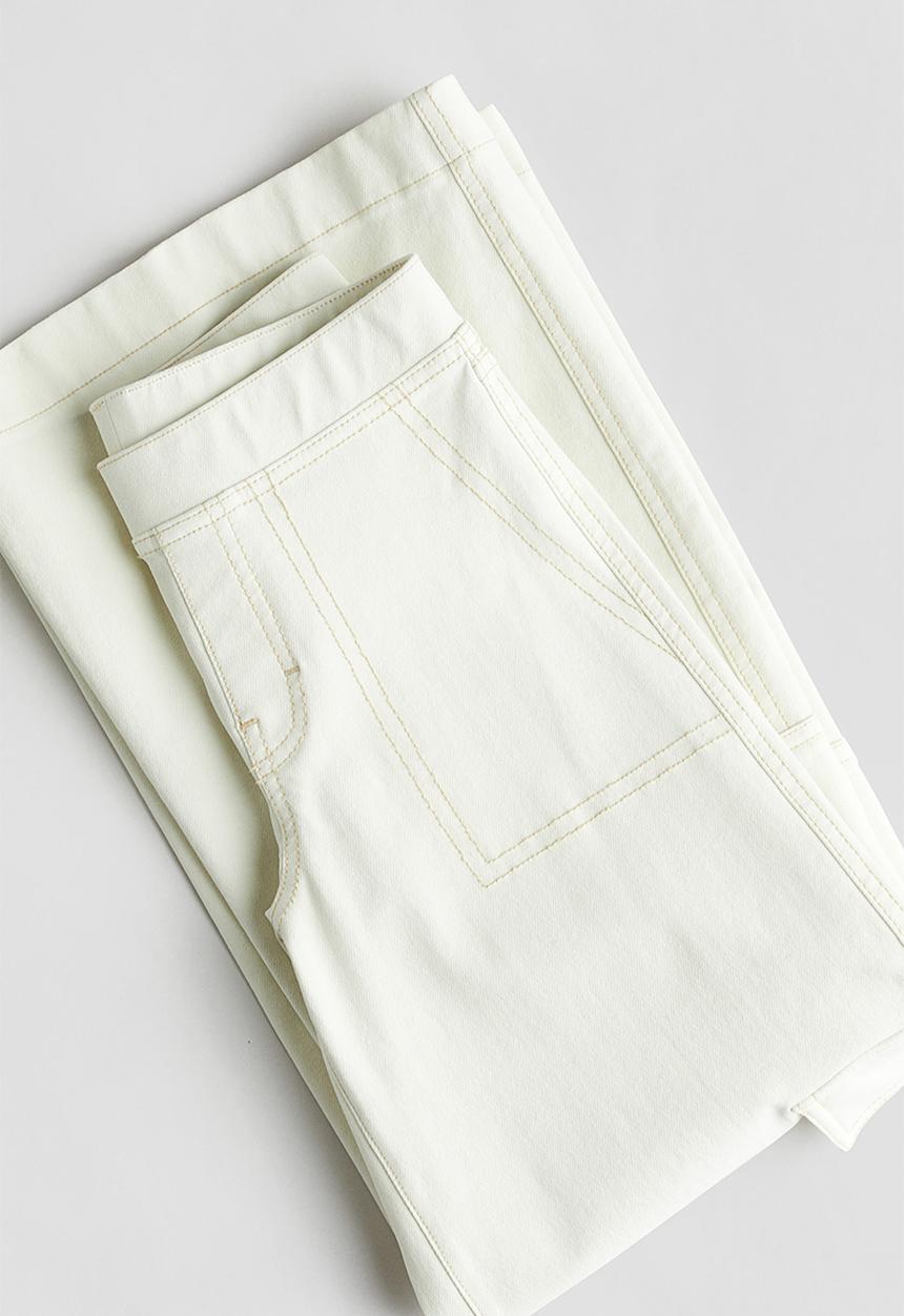H&M - Wide cargo trousers - white