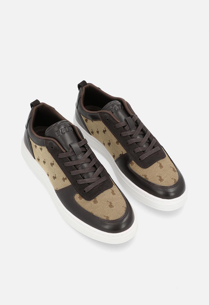 POLO - Colour block monogram sneaker - stone