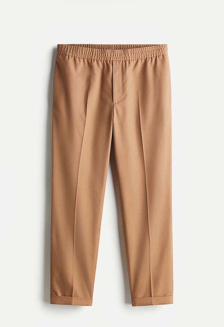 H&M - Slim fit tailored joggers - brown