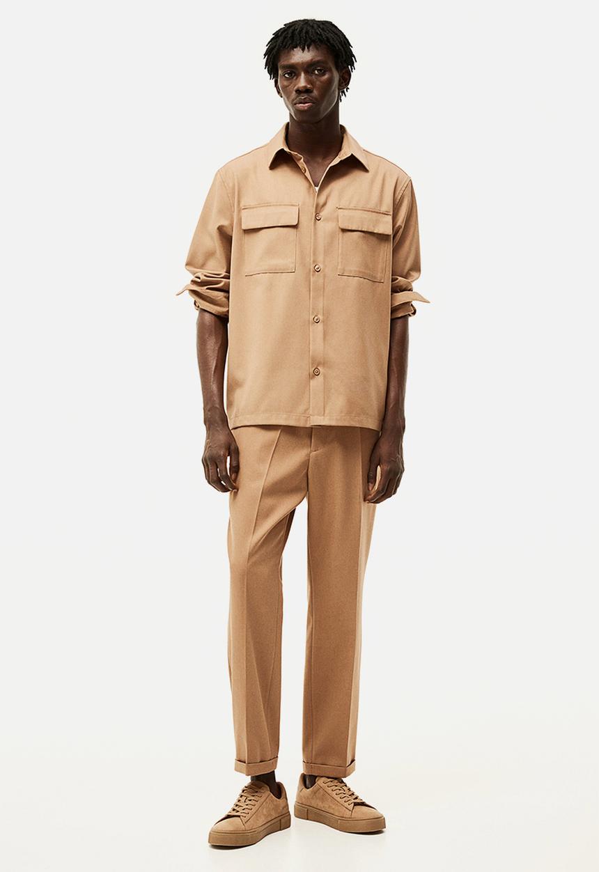 H&M - Slim fit tailored joggers - brown