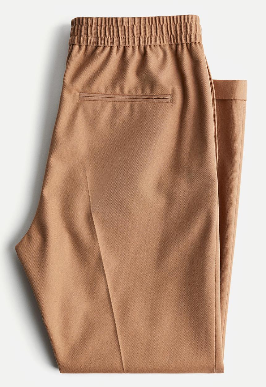 H&M - Slim fit tailored joggers - brown