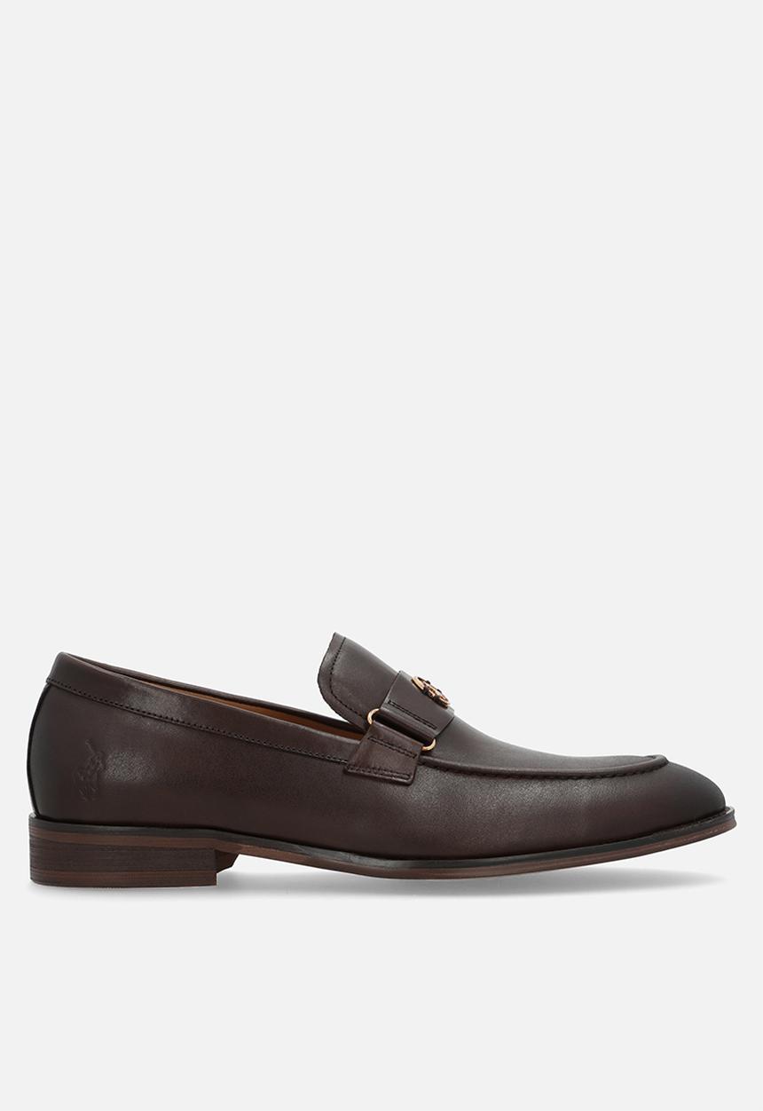 POLO - Circle pony trim penny loafer - brown