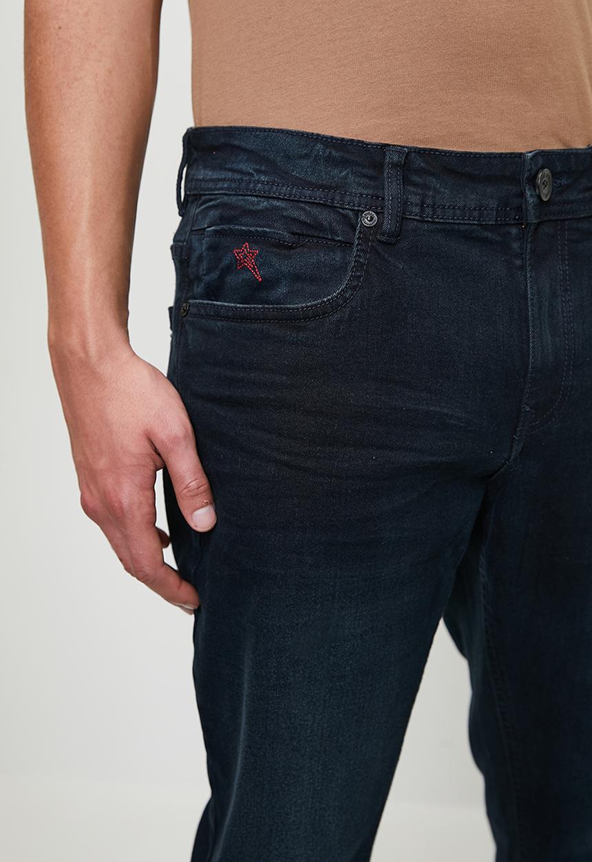 SOVIET - Dalton Straight Leg Denim - Blue Black