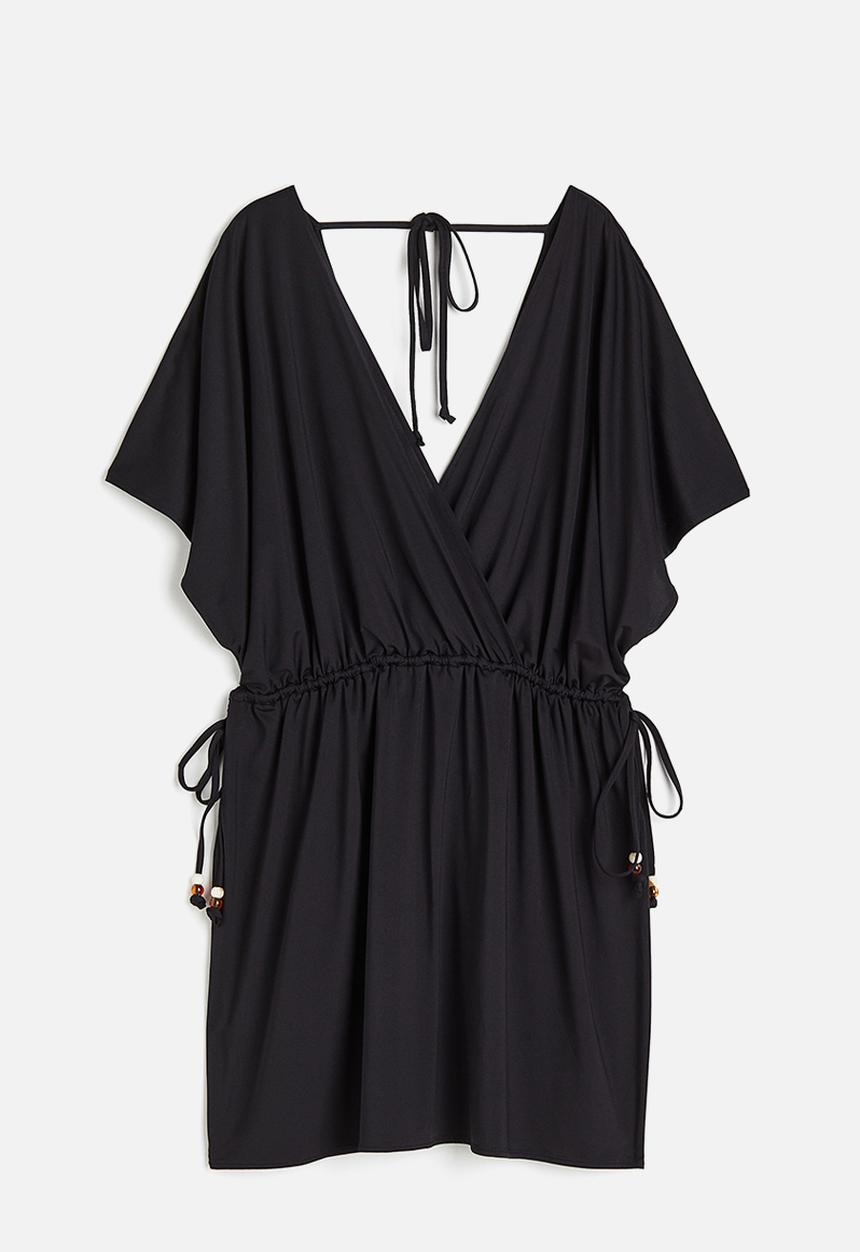 H&M - V-neck beach dress - black