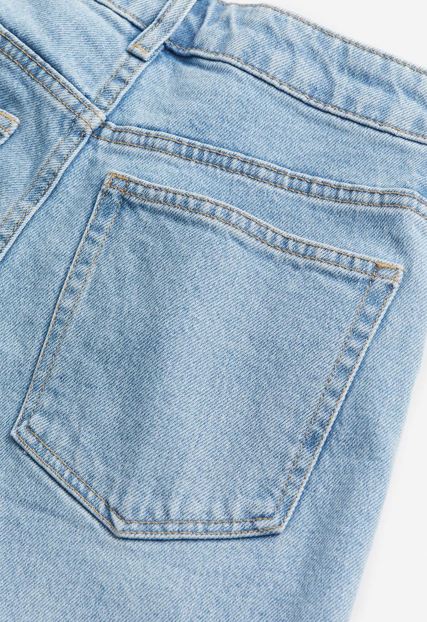 H&M - Slim straight high ankle jeans - light denim blue